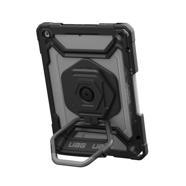 UAG Plasma HS Kickstand - obudowa ochronna z uchwytem do Apple Pencil, uchwytem na dłoń oraz podstawką do iPad 10.9" 10 generacja / 11" (A16) (ice/bla