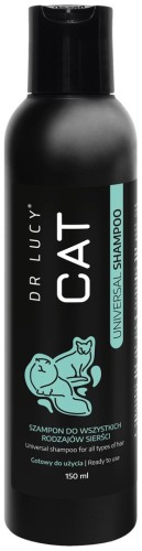 DR LUCY - CAT UNIVERSAL SHAMPOO 150 ML DELIKATNY, NAWILŻAJĄCY SZAMPON DLA KAŻDEGO RODZAJU SIERŚCI KOTA