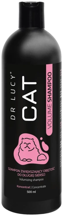 DR LUCY - CAT VOLUME SHAMPOO 500 ML SKONCENTROWANY, SZAMPON ZWIĘKSZAJĄCY OBJĘTOŚĆ DLA KOTÓW O DŁUGIEJ SIERŚCI