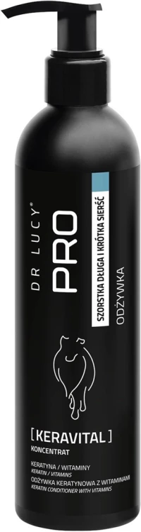 Dr Lucy - PRO KERAVITAL 250 ml - keratynowo-witaminowa odżywka dla psów z długą, szorstką sierścią