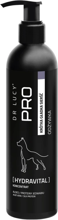 DR LUCY - PRO HYDRAVITAL 250 ML - NAWILŻAJĄCA ODŻYWKA Z ALOESEM, JEDWABIEM I KIEŁKAMI PSZENICY, DLA PSÓW