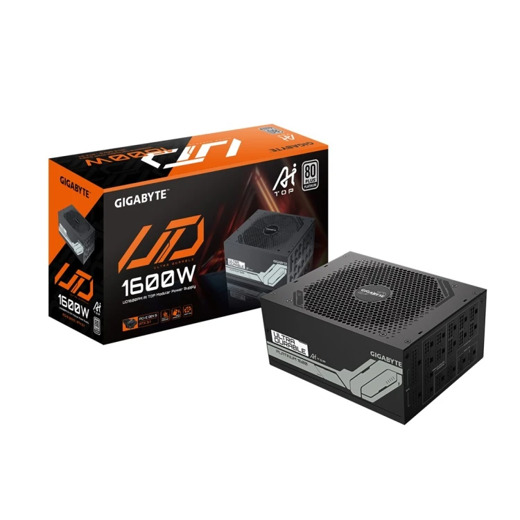 GIGABYTE UD1600PM PG5 AI TOP moduł zasilaczy 1600 W 20+4 pin ATX ATX Czarny