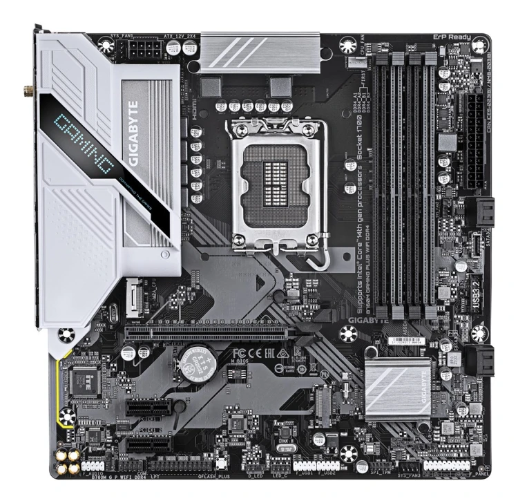 Płyta główna Gigabyte B760M GAMING PLUS WIFI DDR4 (wersja 1.0) | Rodzina procesorów Intel | Gniazdo procesora LGA1700 | Pamięć DDR4 | Obsługiwane inte