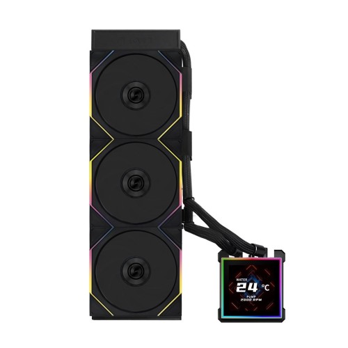 Lian Li HydroShift II LCD-S 360 TL Procesor Zestaw do chłodzenia płynami 12 cm Czarny 1 szt.