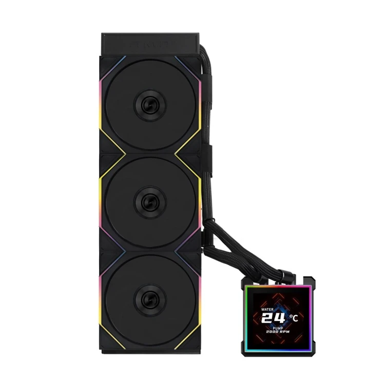 Lian Li HydroShift II LCD-S 360 TL Procesor Zestaw do chłodzenia płynami 12 cm Czarny 1 szt.