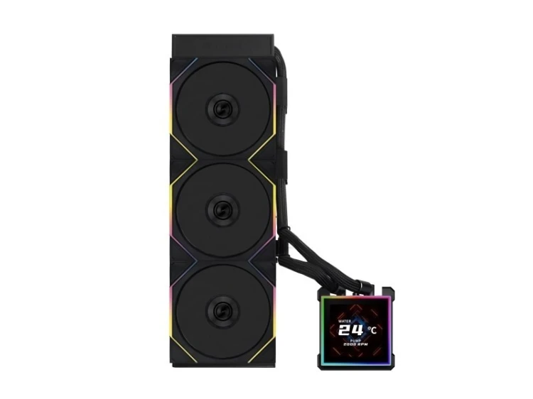 Lian Li HydroShift II LCD-S 360 TL Procesor Zestaw do chłodzenia płynami 12 cm Czarny 1 szt.