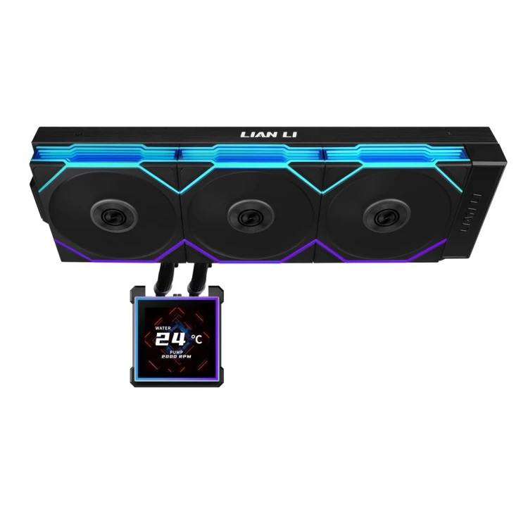 Lian Li HydroShift II LCD-S 360 TL Procesor Zestaw do chłodzenia płynami 12 cm Czarny 1 szt.