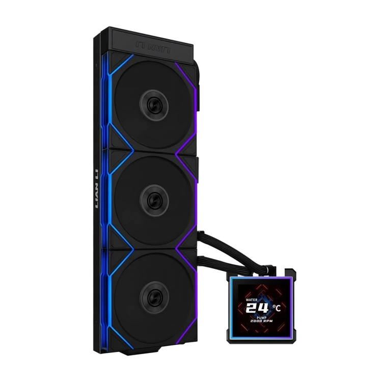 Lian Li HydroShift II LCD-S 360 TL Procesor Zestaw do chłodzenia płynami 12 cm Czarny 1 szt.