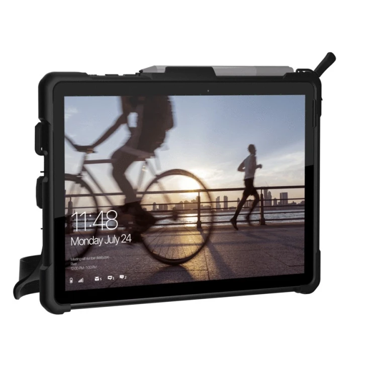 UAG Plasma-  obudowa ochronna z wbudowaną podstawką oraz paskiem na dłoń i ramię do Microsoft Surface Go 1/2/3/4 G (ice)