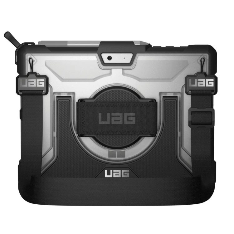 UAG Plasma-  obudowa ochronna z wbudowaną podstawką oraz paskiem na dłoń i ramię do Microsoft Surface Go 1/2/3/4 G (ice)
