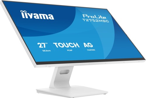 iiyama ProLite T2752MSC-W1AG monitor komputerowy 68,6 cm (27") 1920 x 1080 px Full HD LCD Ekran dotykowy Biały