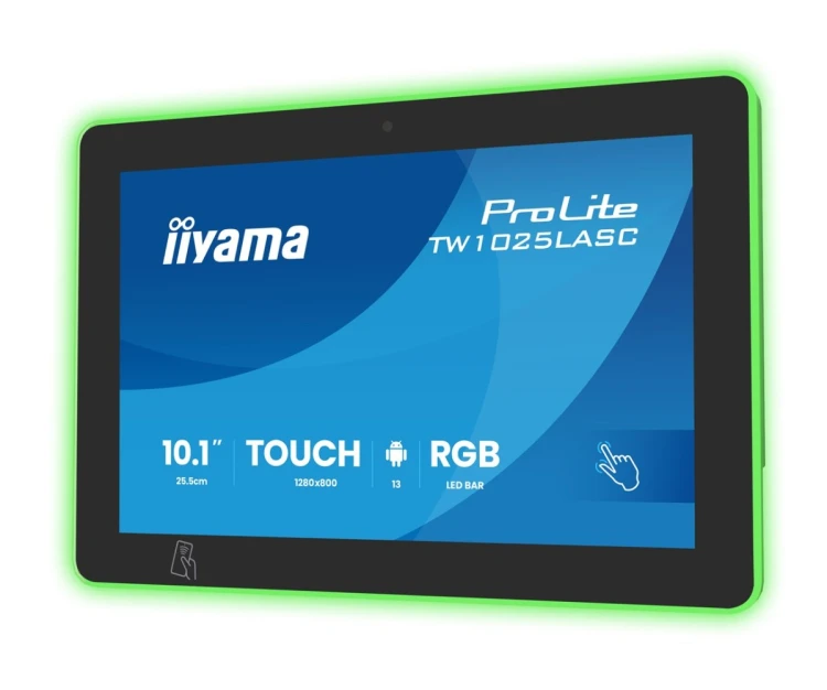 iiyama ProLite TW1025LASC-B3PNR monitor komputerowy 25,6 cm (10.1") 1280 x 800 px WXGA LED Ekran dotykowy Przeznaczony dla wielu użytkowników Czarny