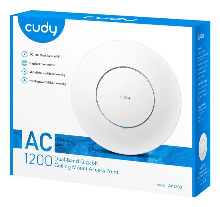 Cudy AC1300 Biały Obsługa PoE
