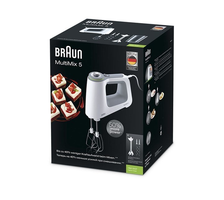 Braun HM 5107 WH Mikser ręczny 750 W Szary, Biały
