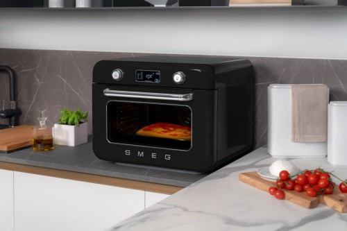 Smeg COF01BLEU piec parowy Mała Czarny Przyciski, Obrotowy