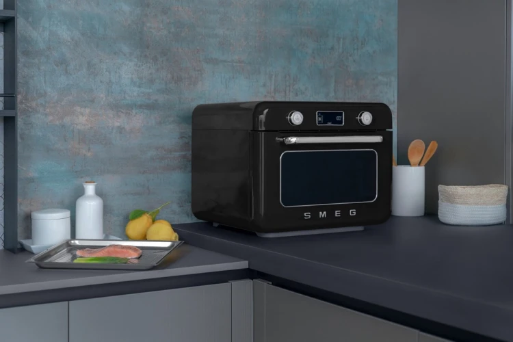 Smeg COF01BLEU piec parowy Mała Czarny Przyciski, Obrotowy