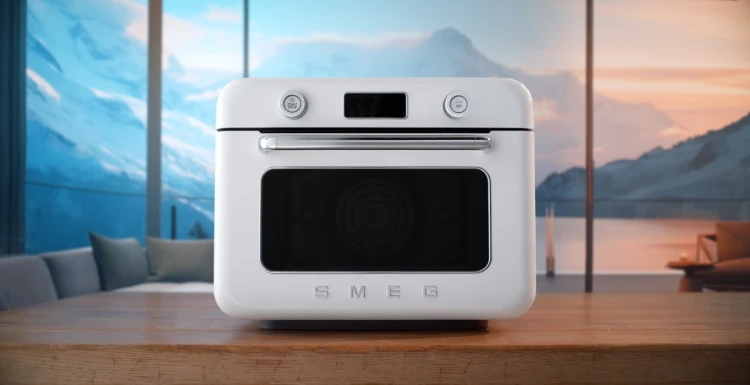 Smeg COF01WHEU piec parowy Mała Biały Przyciski, Obrotowy