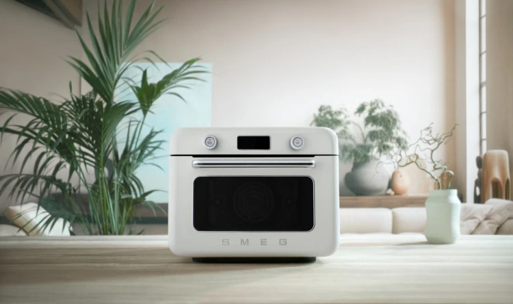 Smeg COF01WHEU piec parowy Mała Biały Przyciski, Obrotowy