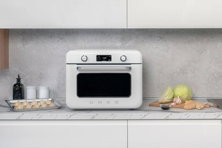 Smeg COF01WHEU piec parowy Mała Biały Przyciski, Obrotowy