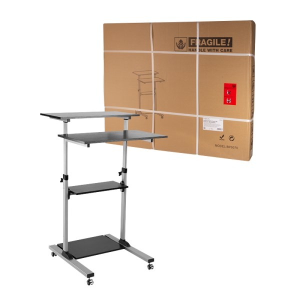 LogiLink BP0070 biurko komputerowe Czarny, Szary