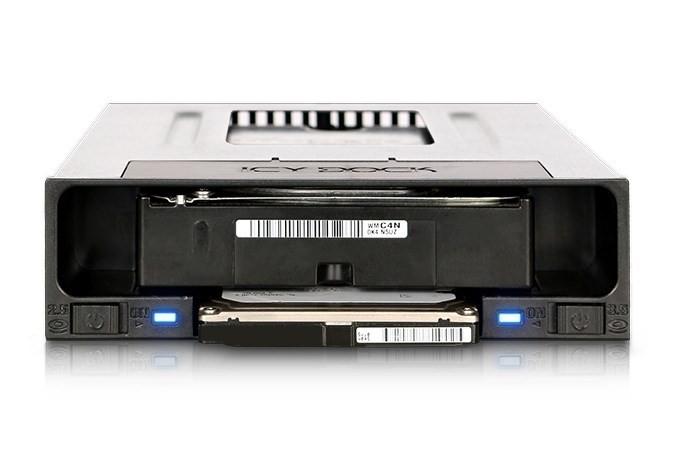 Icy Dock MB795SP-B panel drive bay 2,5/3,5" Taca napędu pamięci masowej Czarny