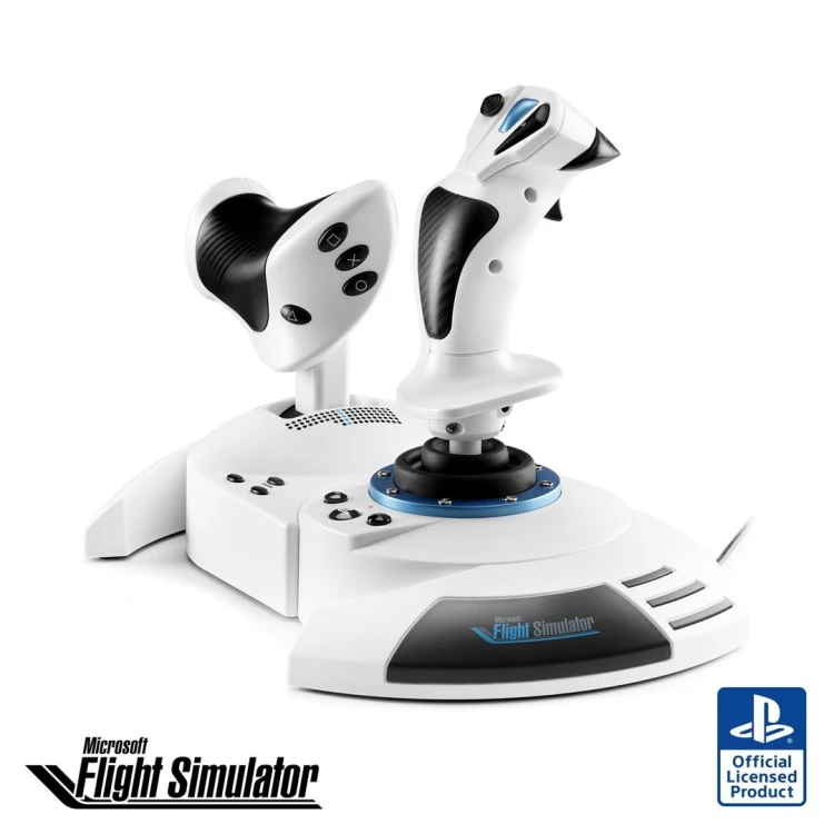 Thrustmaster T.Flight Hotas 5 Microsoft Flight Simulator Edition Biały USB Flight Sim Cyfrowy PC, PlayStation 5, PlayStation 4