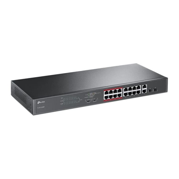 TP-Link TL-SL1218MP przełącznik sieciowy Nie zarządzany Fast Ethernet (10/100) Obsługa PoE Czarny