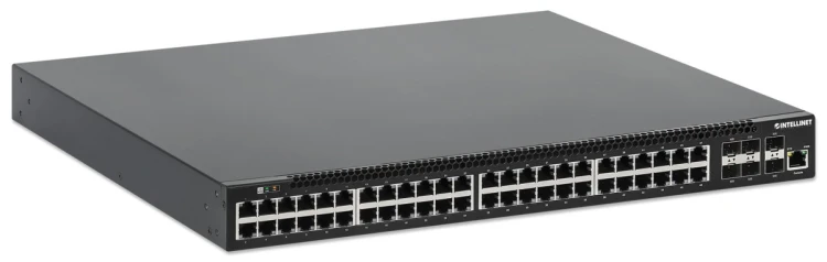 Intellinet 562041 przełącznik sieciowy Zarządzany L3 Gigabit Ethernet (10/100/1000) Obsługa PoE Czarny