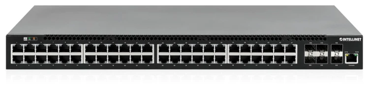 Intellinet 562041 przełącznik sieciowy Zarządzany L3 Gigabit Ethernet (10/100/1000) Obsługa PoE Czarny