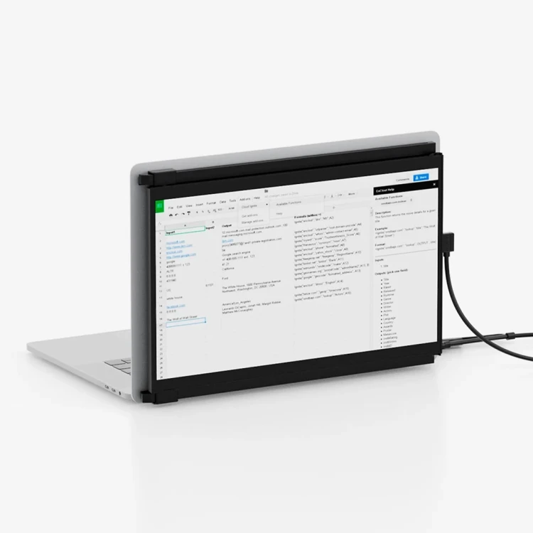 Mobile Pixels Duex Max DS monitor komputerowy 35,8 cm (14.1") 1920 x 1080 px Full HD LCD Czarny