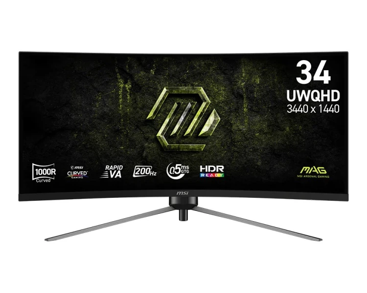 MSI MAG 345CQRF E20 monitor komputerowy 86,4 cm (34") 3440 x 1440 px UltraWide Dual Quad HD Czarny