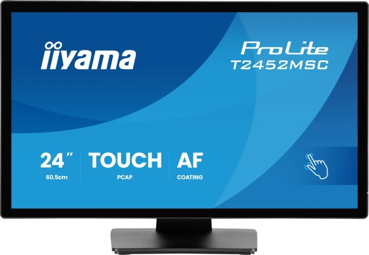 iiyama ProLite T2452MSC-B2 monitor komputerowy 61 cm (24") 1920 x 1080 px Full HD Ekran dotykowy Czarny