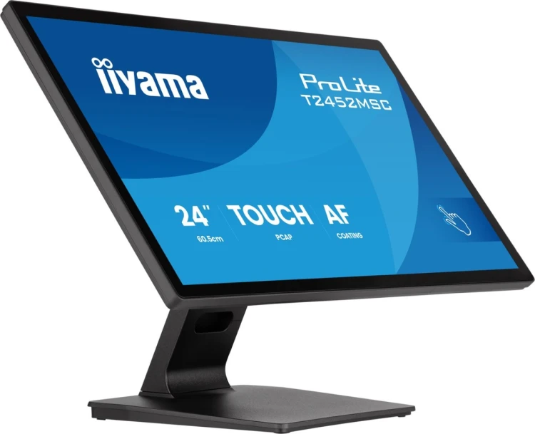 iiyama ProLite T2452MSC-B2 monitor komputerowy 61 cm (24") 1920 x 1080 px Full HD Ekran dotykowy Czarny