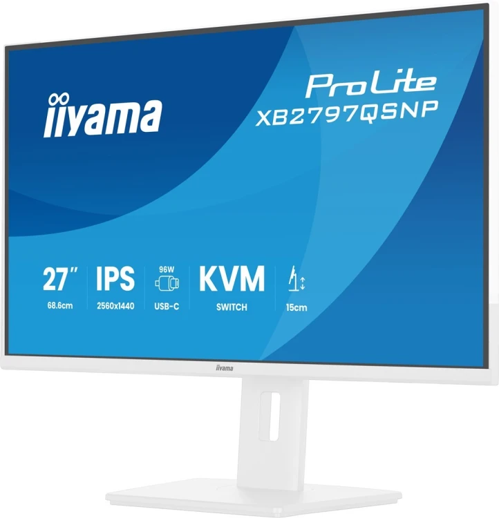 iiyama ProLite XB2797QSNP-W1 monitor komputerowy 68,6 cm (27") 2560 x 1440 px Quad HD LCD Biały