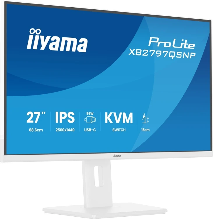 iiyama ProLite XB2797QSNP-W1 monitor komputerowy 68,6 cm (27") 2560 x 1440 px Quad HD LCD Biały