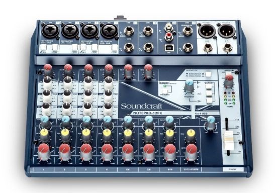 Analogowa konsoleta mikserska Soundcraft Notepad-12FX, procesor efektów