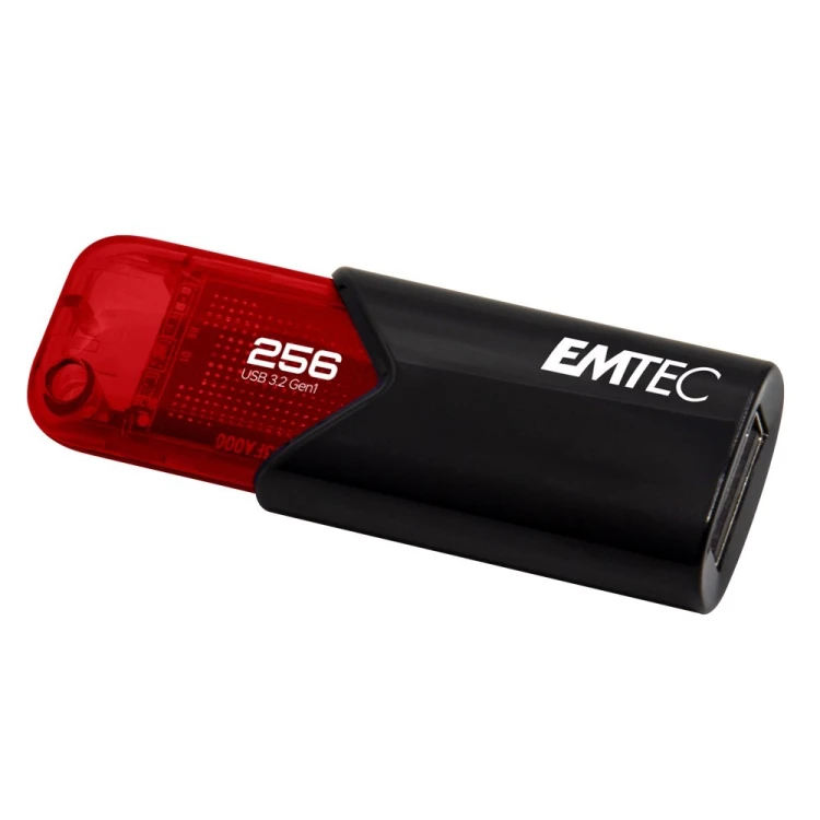 Emtec Click Easy pamięć USB 256 GB USB Typu-A 3.2 Gen 1 (3.1 Gen 1) Czarny, Czerwony