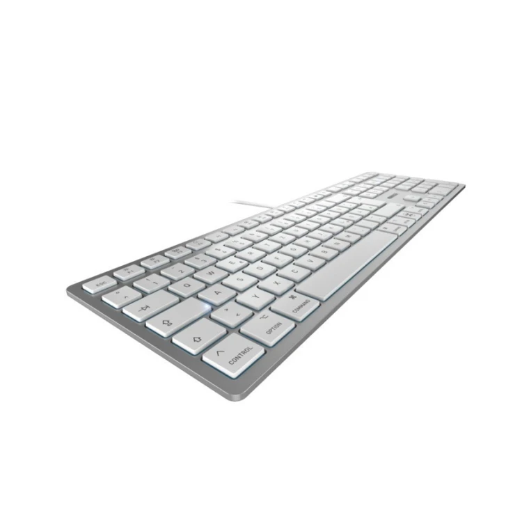 CHERRY KC 6000C FOR MAC klawiatura Uniwersalne USB QWERTZ Niemiecki Srebrny