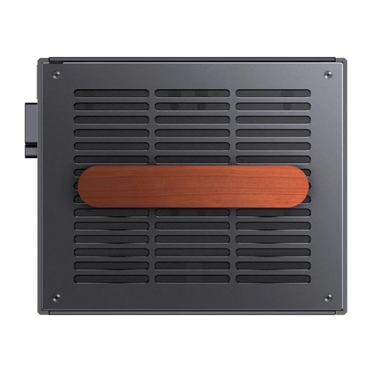 Obudowa Jonsbo T6, Mini-Tower, Mini-ITX, Tempered Glass, Holz - czarna