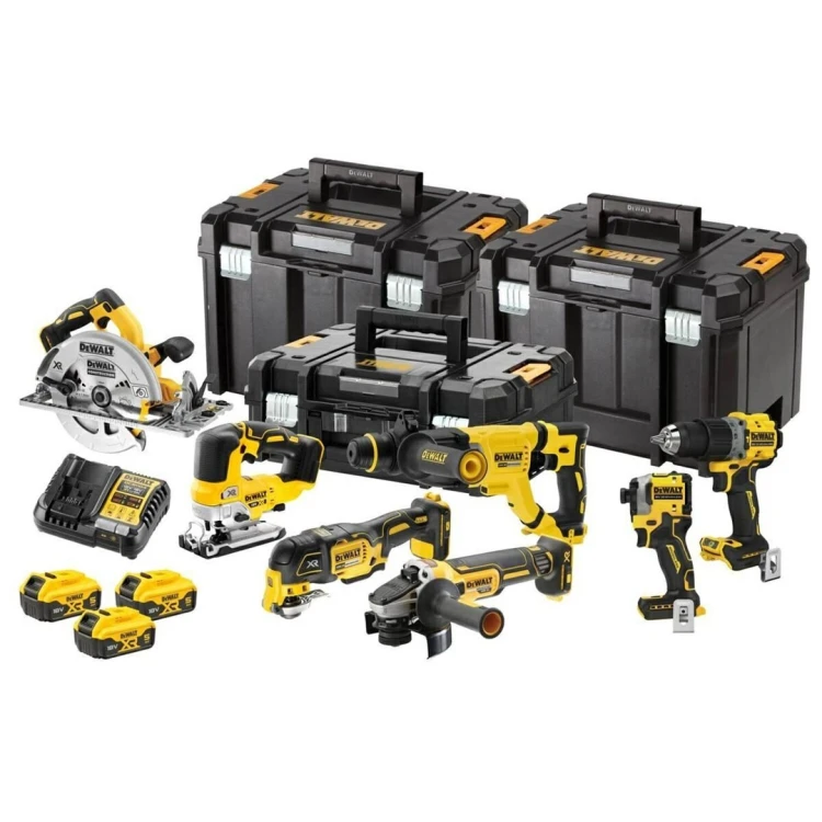 DEWALT ZESTAW COMBO 18V DCK706P3T (DCD805, DCF850, DCS355, DCH263, DCG405, DCS572, DCS334) 3x5,0Ah 3xTSTAK