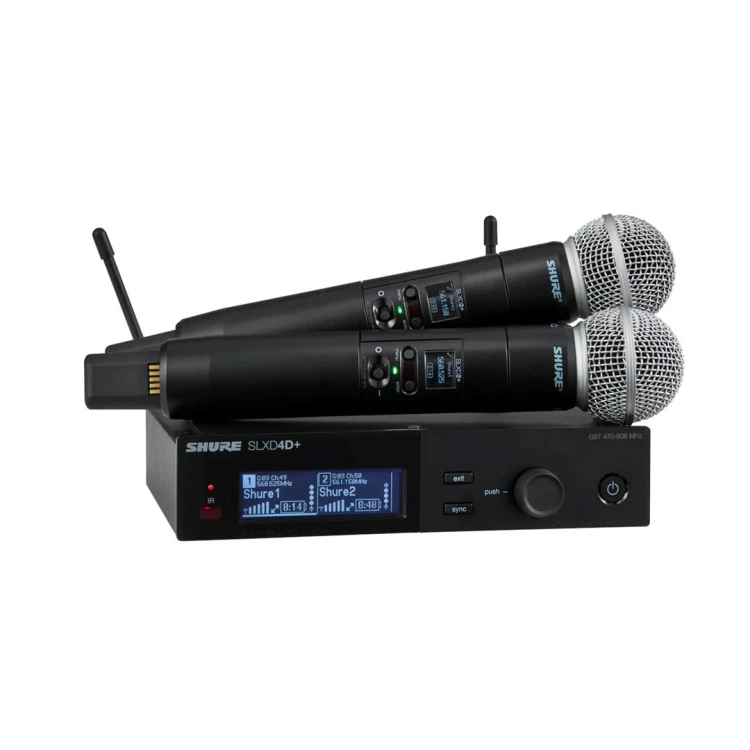 Shure SLXD24D+E/58 - Podwójny system bezprzewodowy z kapsułami SM58