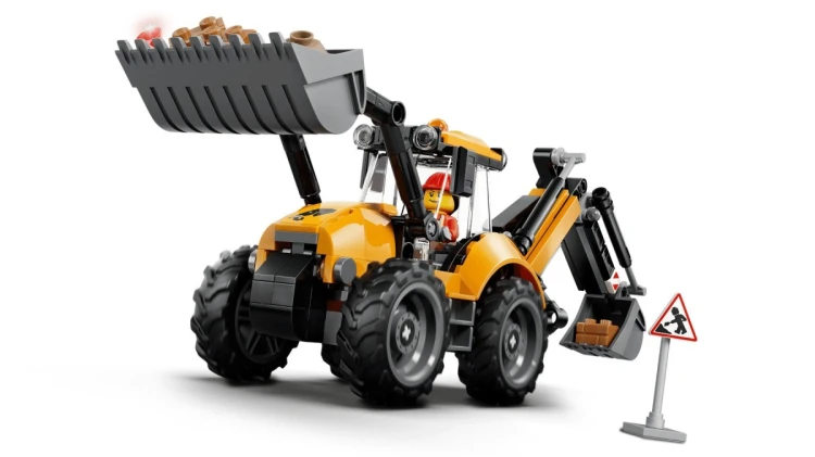 LEGO City 60480 - Żółta koparko-ładowarka