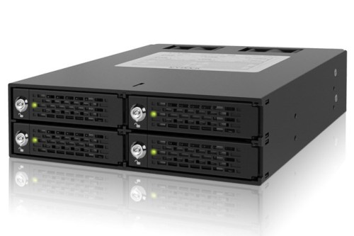 Płyta montażowa IcyDock 4x6,3cm SATAI-III/SAS w 1x5,25" HDD/SSD