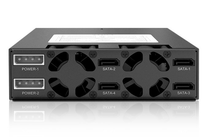 Płyta montażowa IcyDock 4x6,3cm SATAI-III/SAS w 1x5,25" HDD/SSD