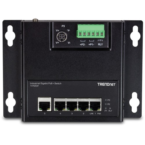 Przełącznik przemysłowy TRENDnet 5 Port Gigabit Unmanaged PoE+ FA Metal