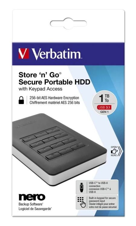 Dysk zewnętrzny 2TB USB 3 z klawiaturą STORE NGO SECURE HDD