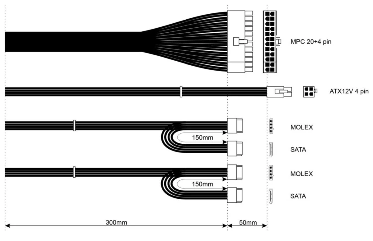 Akyga AK-S1-300 moduł zasilaczy 300 W 20+4 pin ATX SFX Srebrny
