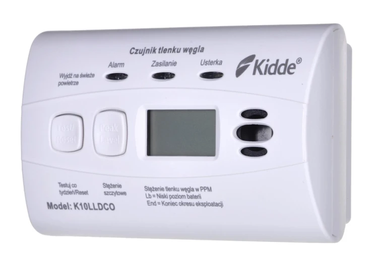 Czujnik tlenku węgla i czadu LCD K10LLDCO Kidde