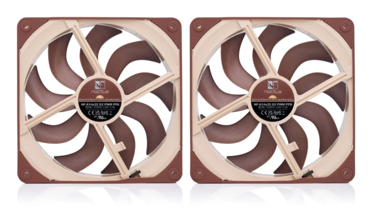 Noctua 140mm NF-A14x25 G2 PWM Sx2 PP - zestaw dwóch wentylatorów