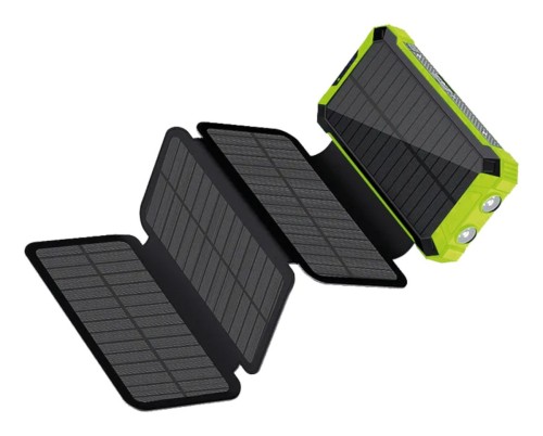 RealPower PB-20000 Solar 20000 mAh Bezprzewodowe ładowanie Czarny, Zielony